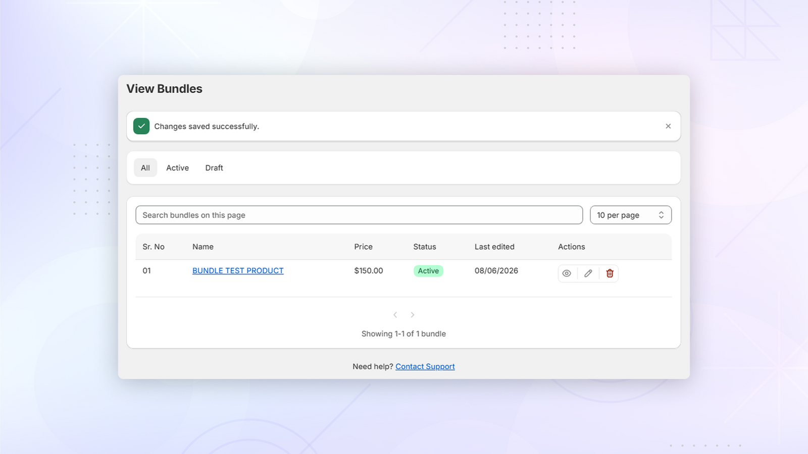Bundle Management
