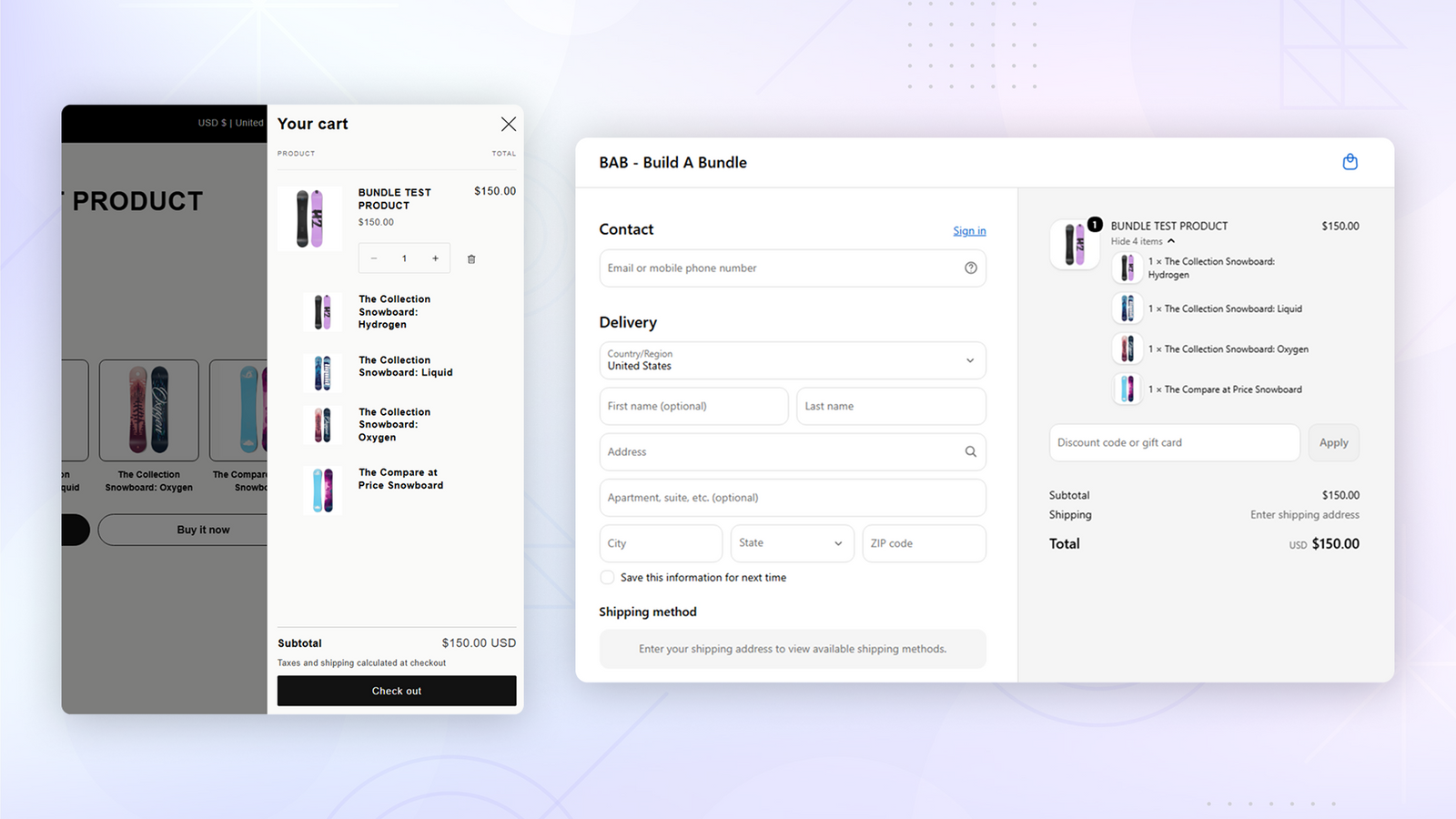 Cart & Checkout Sync